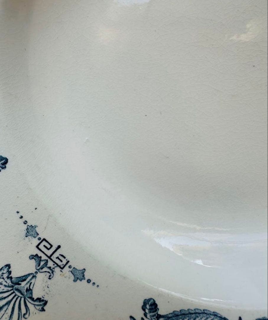 リュネヴィル　luneville フランス　アンティークプレート　皿　ブロカント