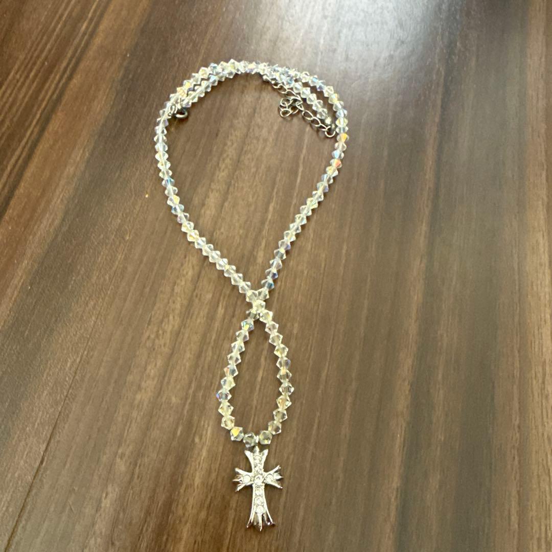 random スワロフスキー　ネックレス　クロス
