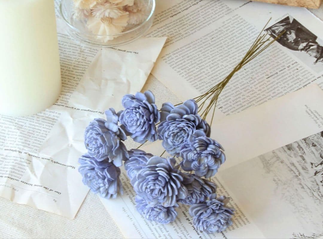 心安らぐブルー　スワッグ✿ブーケ　プリザーブドフラワー　　ドライフラワー