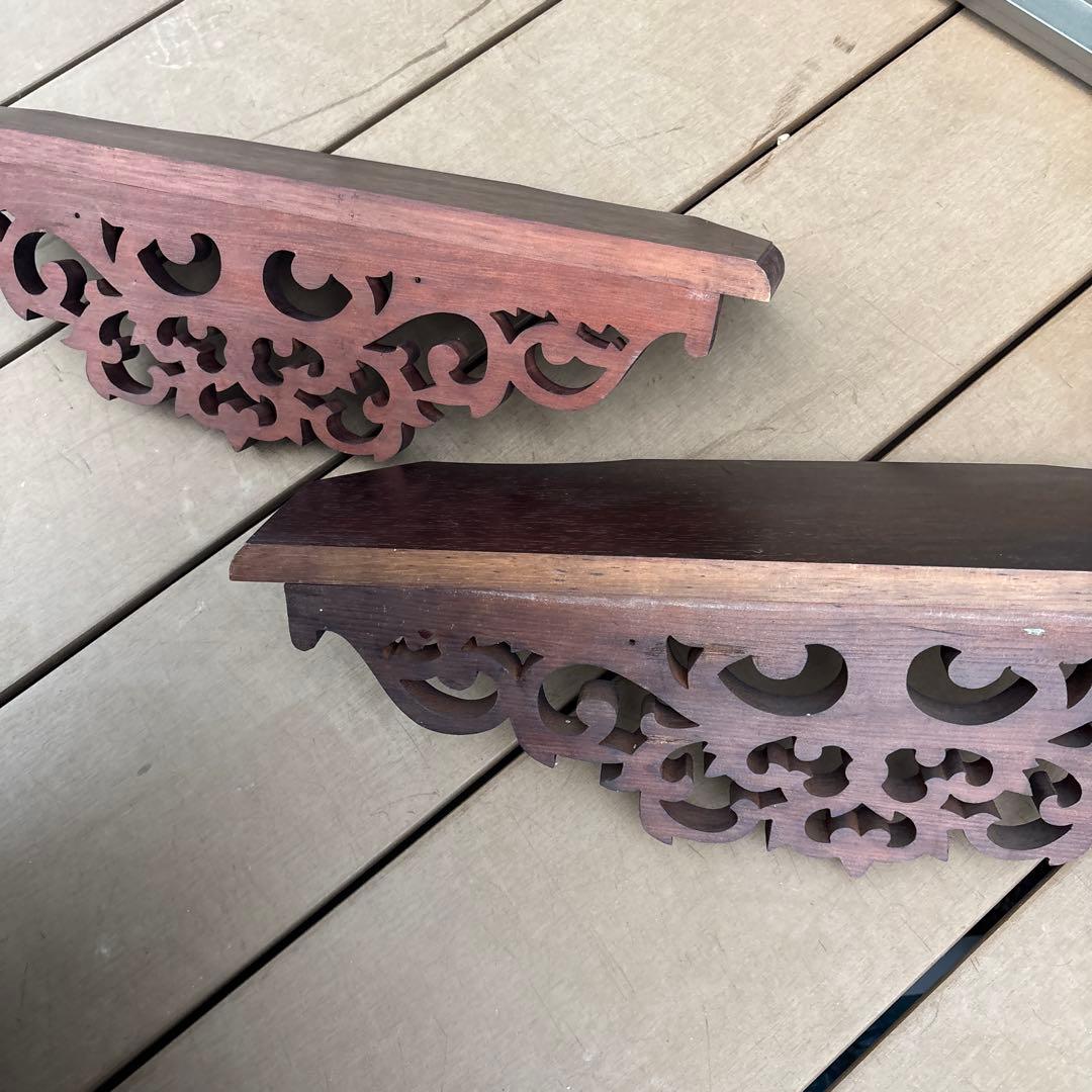 アンティーク　棚　ウォールシェルフ　木製　ラック　インテリア　ヴィンテージ