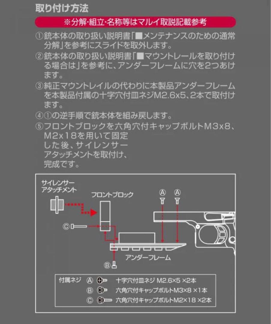 東京マルイ　ハイキャパ5.1R フロントキット・マガジン3つ　サイレンサー対応