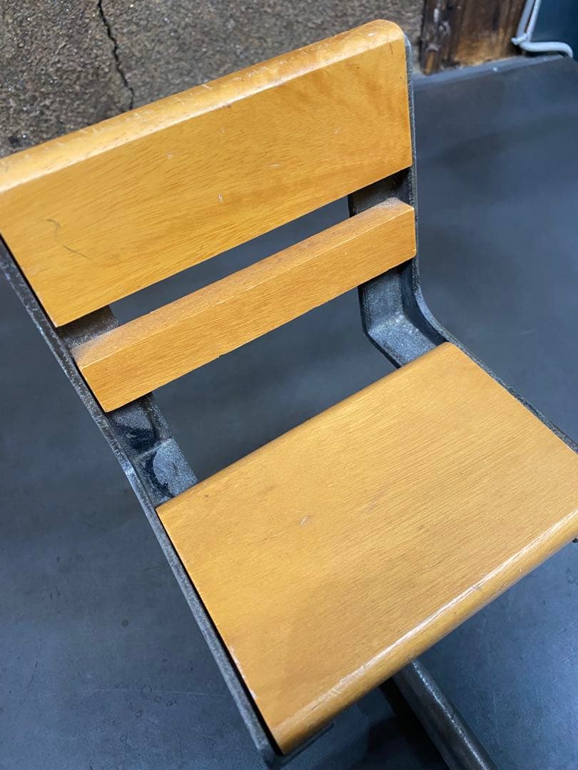 ヴィンテージ ミニチュア 学習デスク&チェア 木製 収納付き vintage