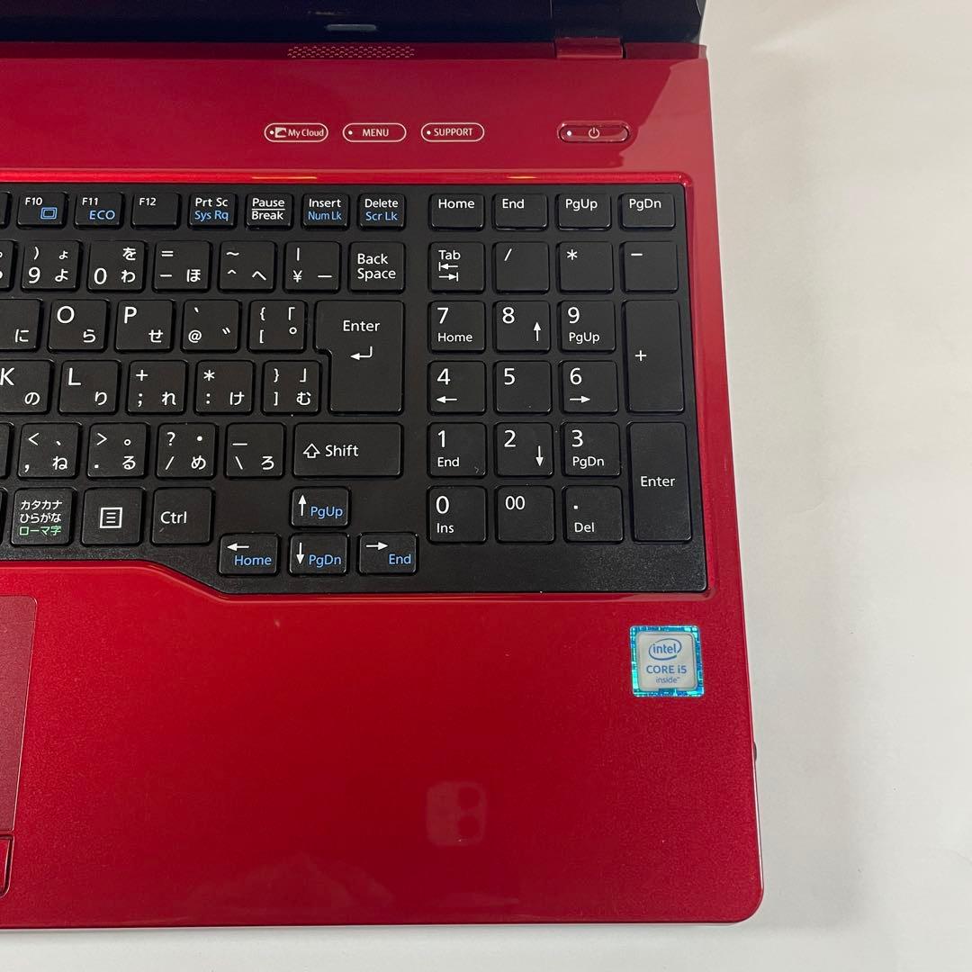 【美品】富士通☆LIFEBOOK☆レッド☆SSD256GB☆すぐ使える