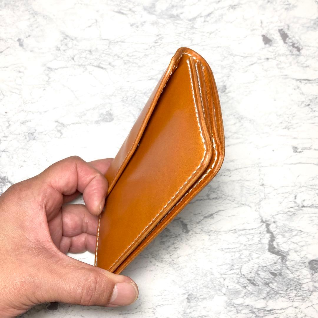 栃木レザー コンパクト財布 本革 ミドルウォレット メンズ レディース キャメル