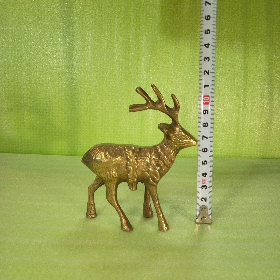 トナカイ？　鹿？　ヘラジカ？　置物　金色　ゴールド　GOLD　フィギュア
