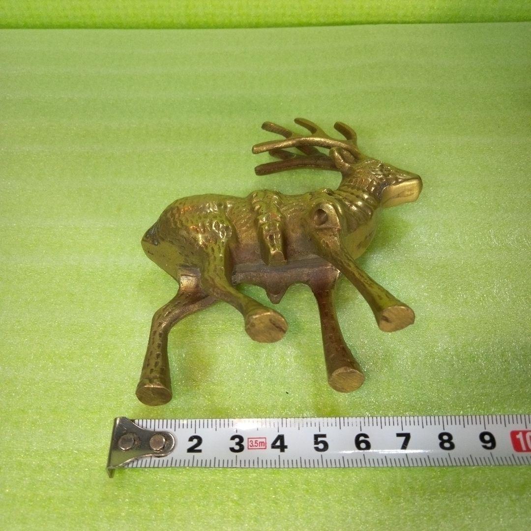 トナカイ？　鹿？　ヘラジカ？　置物　金色　ゴールド　GOLD　フィギュア