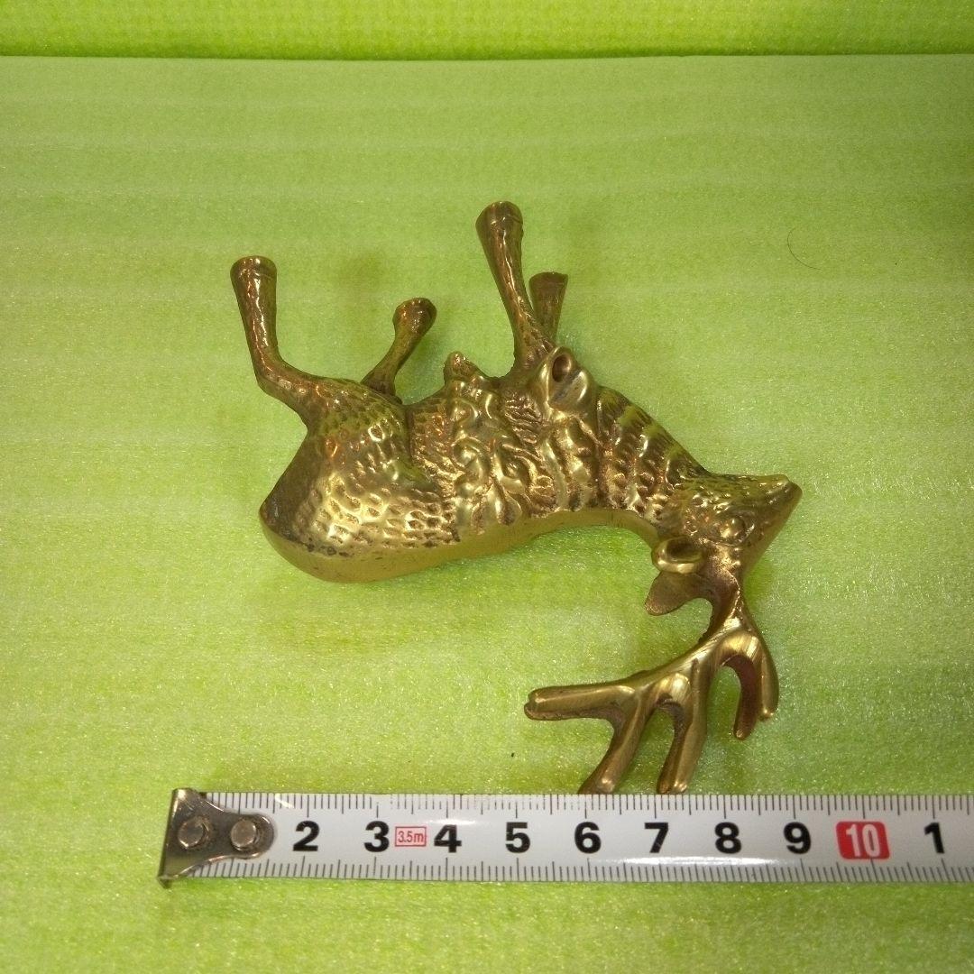 トナカイ？　鹿？　ヘラジカ？　置物　金色　ゴールド　GOLD　フィギュア