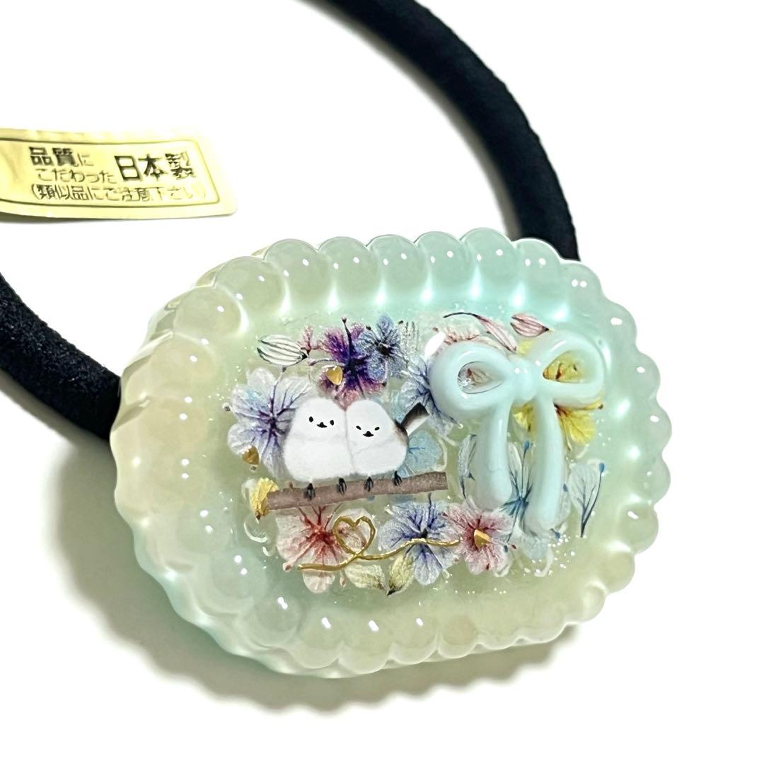 ミルクティー様お取り置きです。Ｎｏ．385 シマエナガ リボン レジン マーカー
