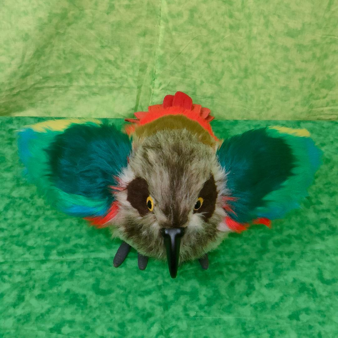 ハンドメイド　ぬいぐるみ　ミヤマオウム