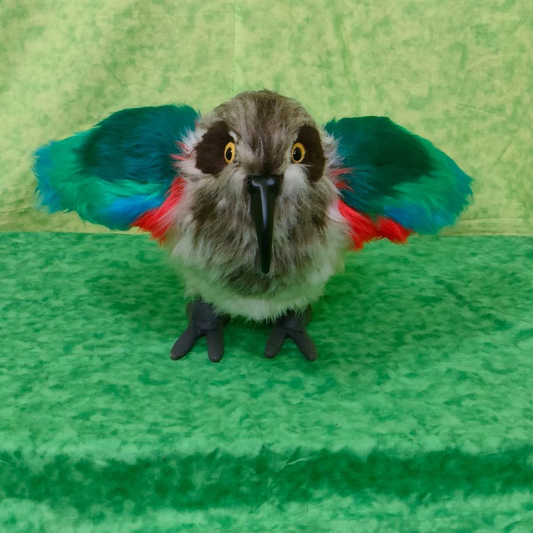 ハンドメイド　ぬいぐるみ　ミヤマオウム