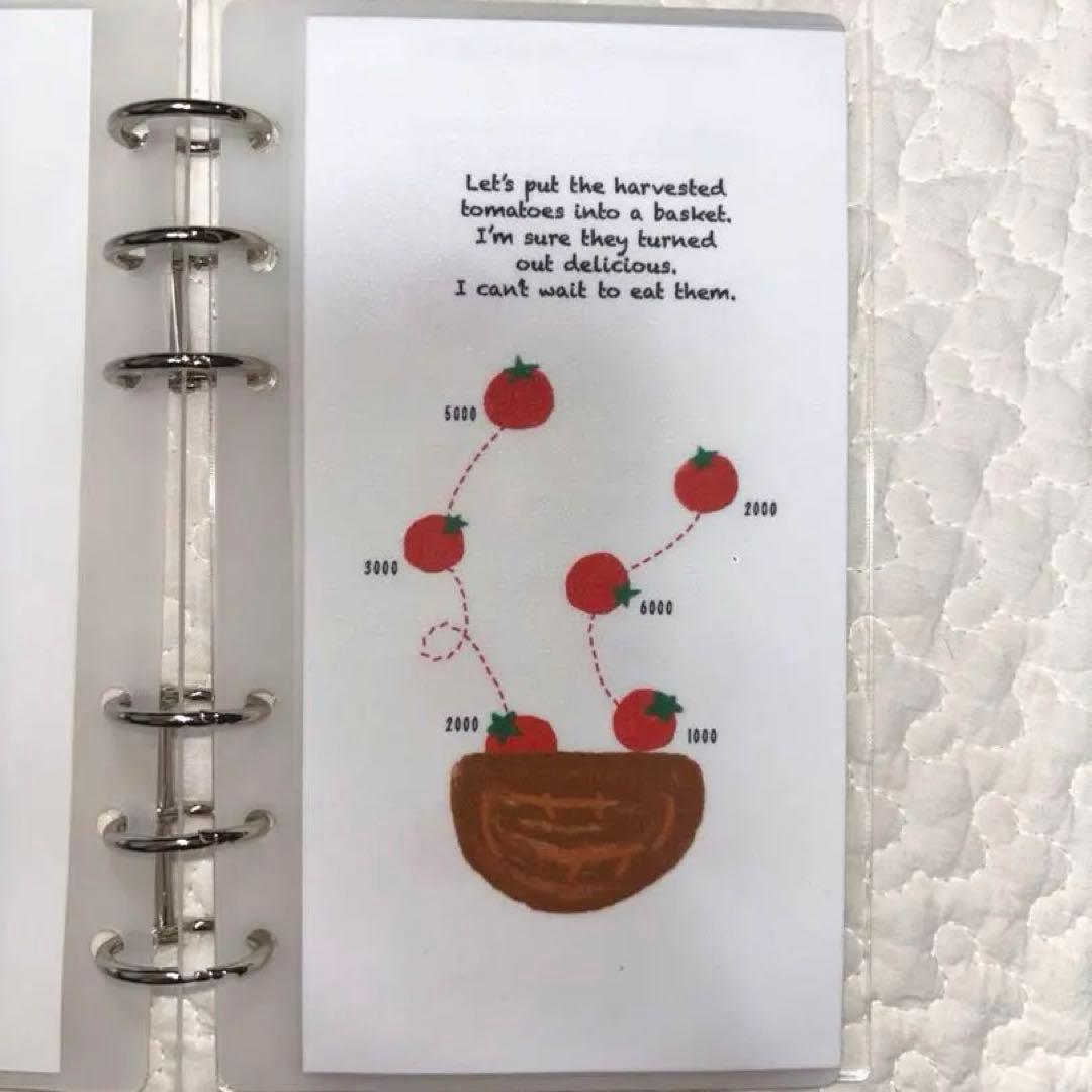 バインダー貯金　saving リフィル　②トマトsaving4枚　1900円