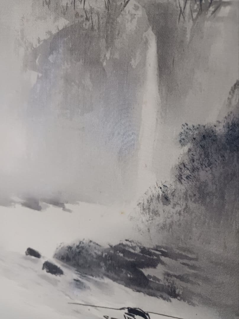 軸 開運 おもてなし 絵 龍神 金運 滝 山水 魚 中国 風水 美術 インテリア