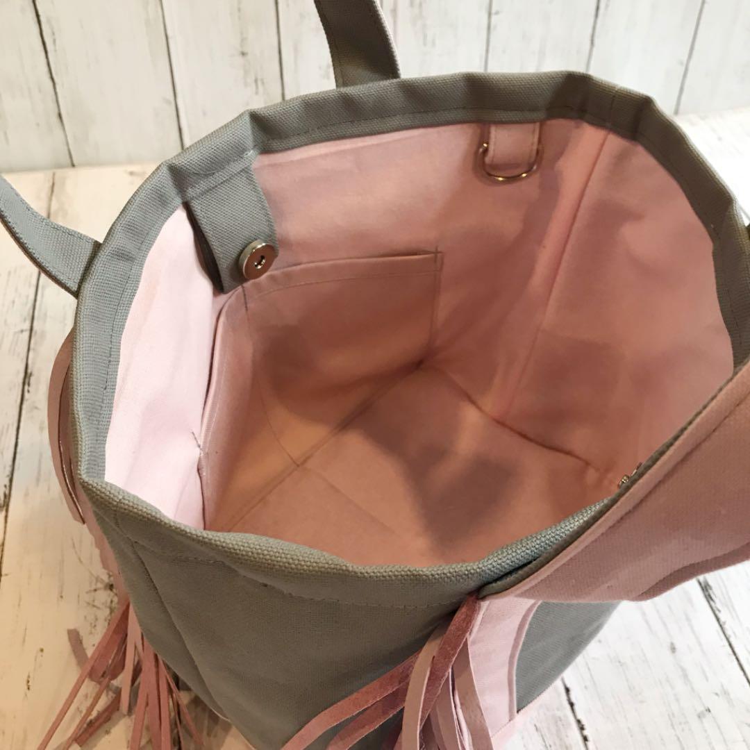 オーダー受付中☆*。 トートバッグ ミニトート フリンジトート