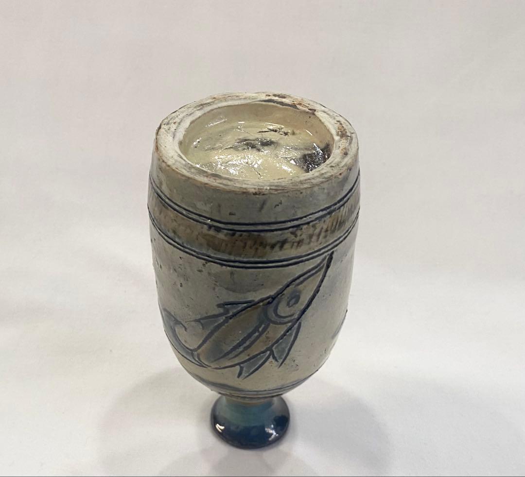 沖縄　壺屋　人間国宝　金城次郎　レトロな　“魚文徳利“