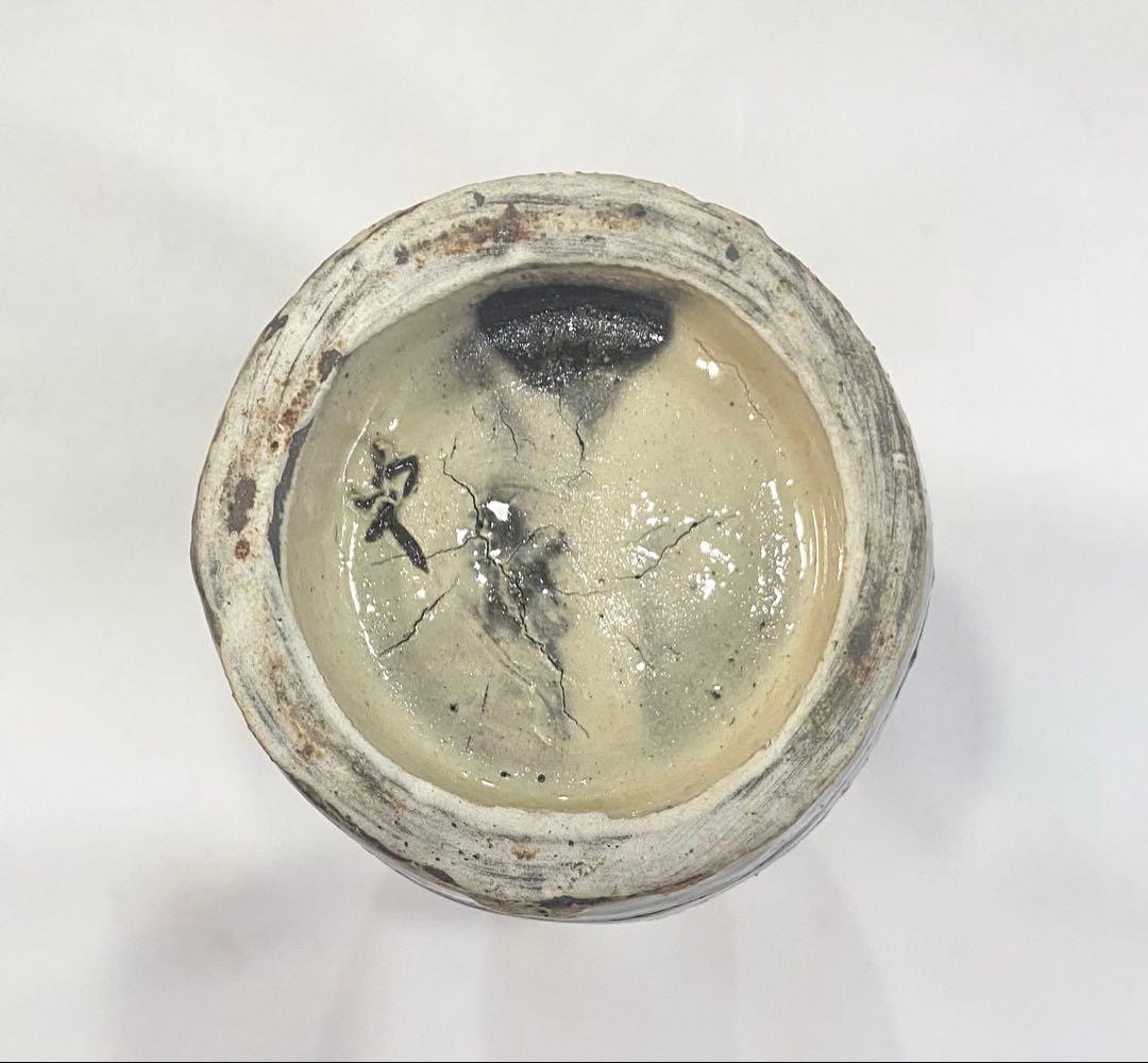 沖縄　壺屋　人間国宝　金城次郎　レトロな　“魚文徳利“