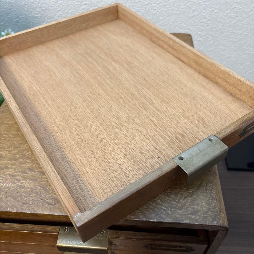 F*y様 木製レターケース　引き出し　6段収納　昭和レトロ　書類入れ　小物入れ