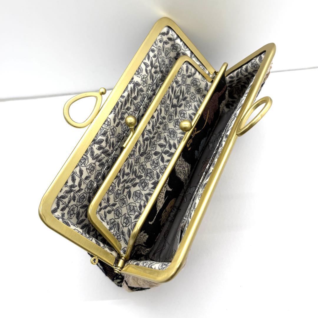 ミナペルホネン ハンドメイド リボン口金親子長財布がま口 voix とrosy