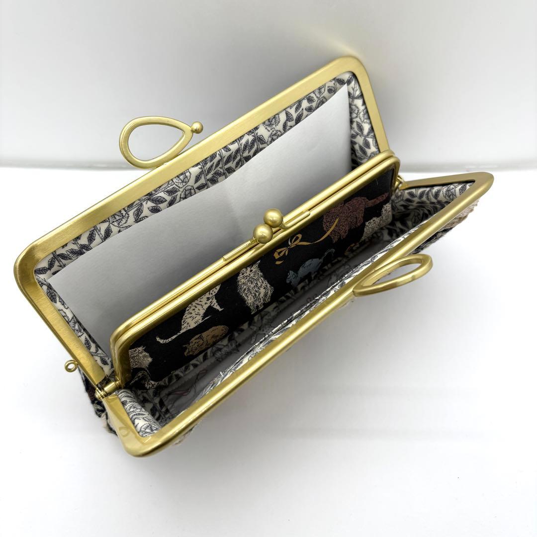 ミナペルホネン ハンドメイド リボン口金親子長財布がま口 voix とrosy