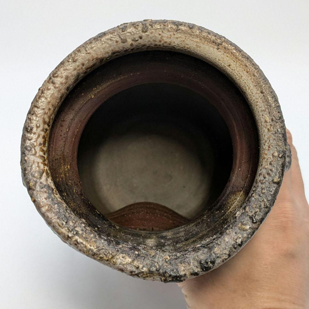 備前焼 窯変耳付花入 花瓶 花器 花生 フラワーベース 置物 華道具 茶道具