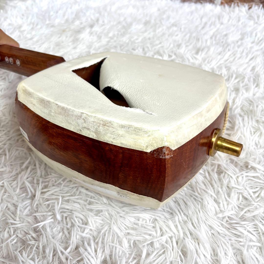 ✨美品✨津軽三味線 太棹 花梨 丸打ち胴　一本ホゾ　和楽器　ハードケース付き
