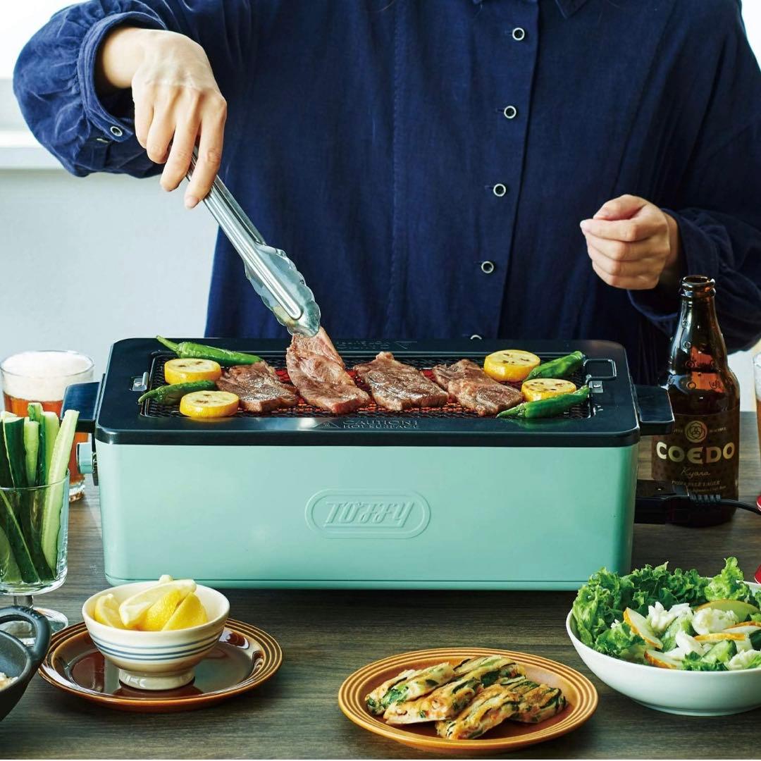 Toffy お手入れ簡単【スモークレス焼肉ロースター】遠赤外線グリル 網プレート