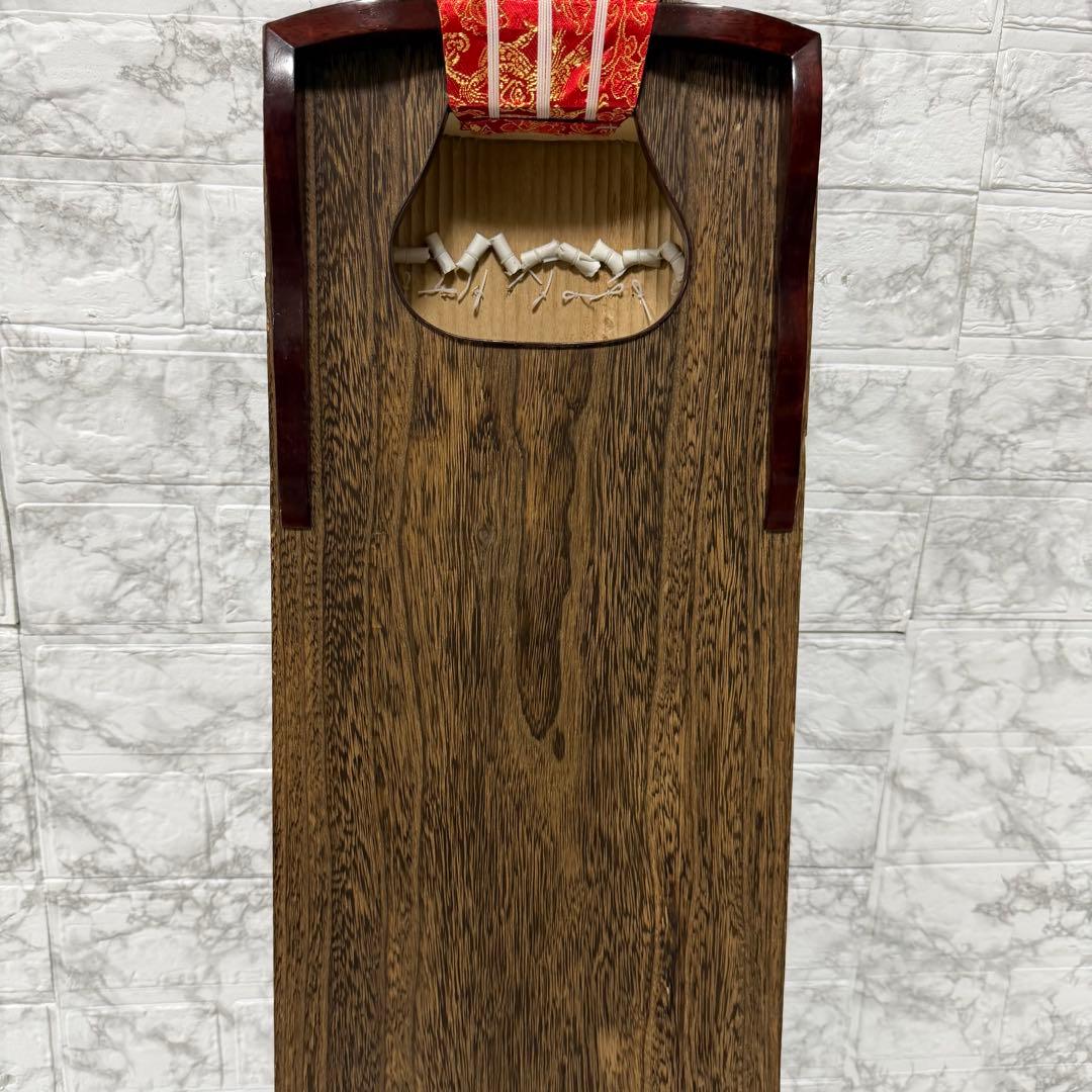 ②美品　ゼンオン 文化箏 上級 13弦 専用スタンド（立奏台）　短琴　柏葉