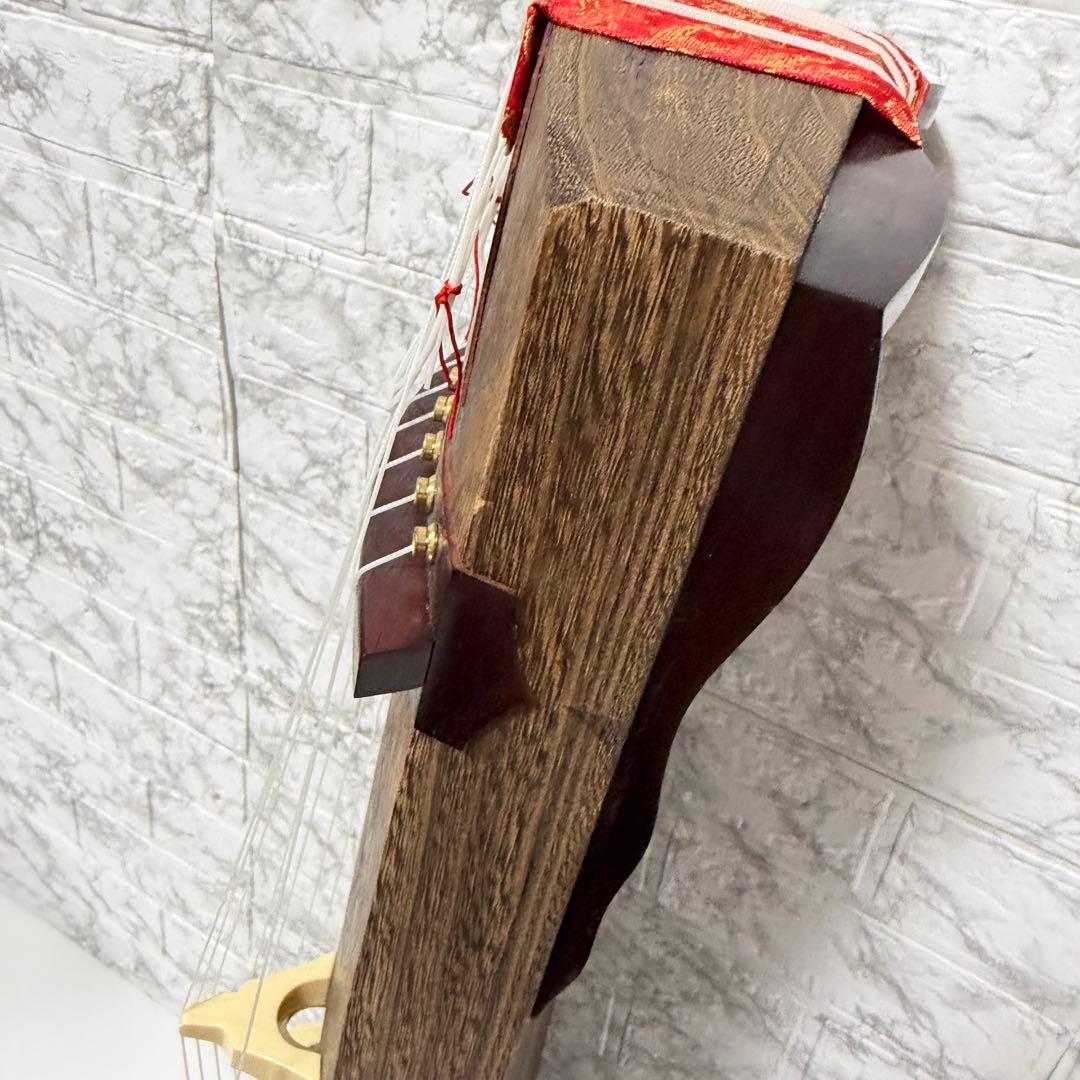 ②美品　ゼンオン 文化箏 上級 13弦 専用スタンド（立奏台）　短琴　柏葉