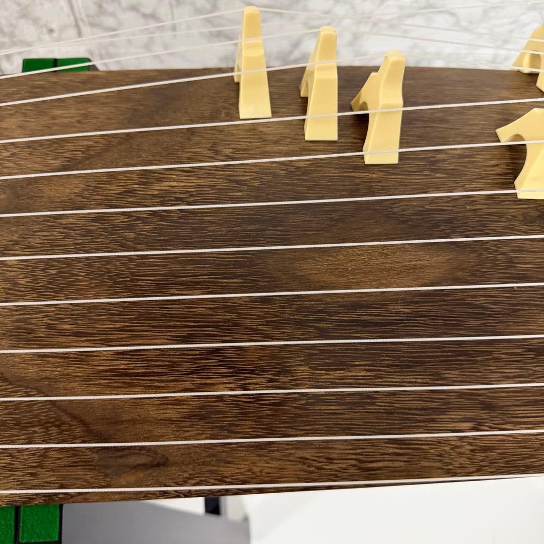 ②美品　ゼンオン 文化箏 上級 13弦 専用スタンド（立奏台）　短琴　柏葉