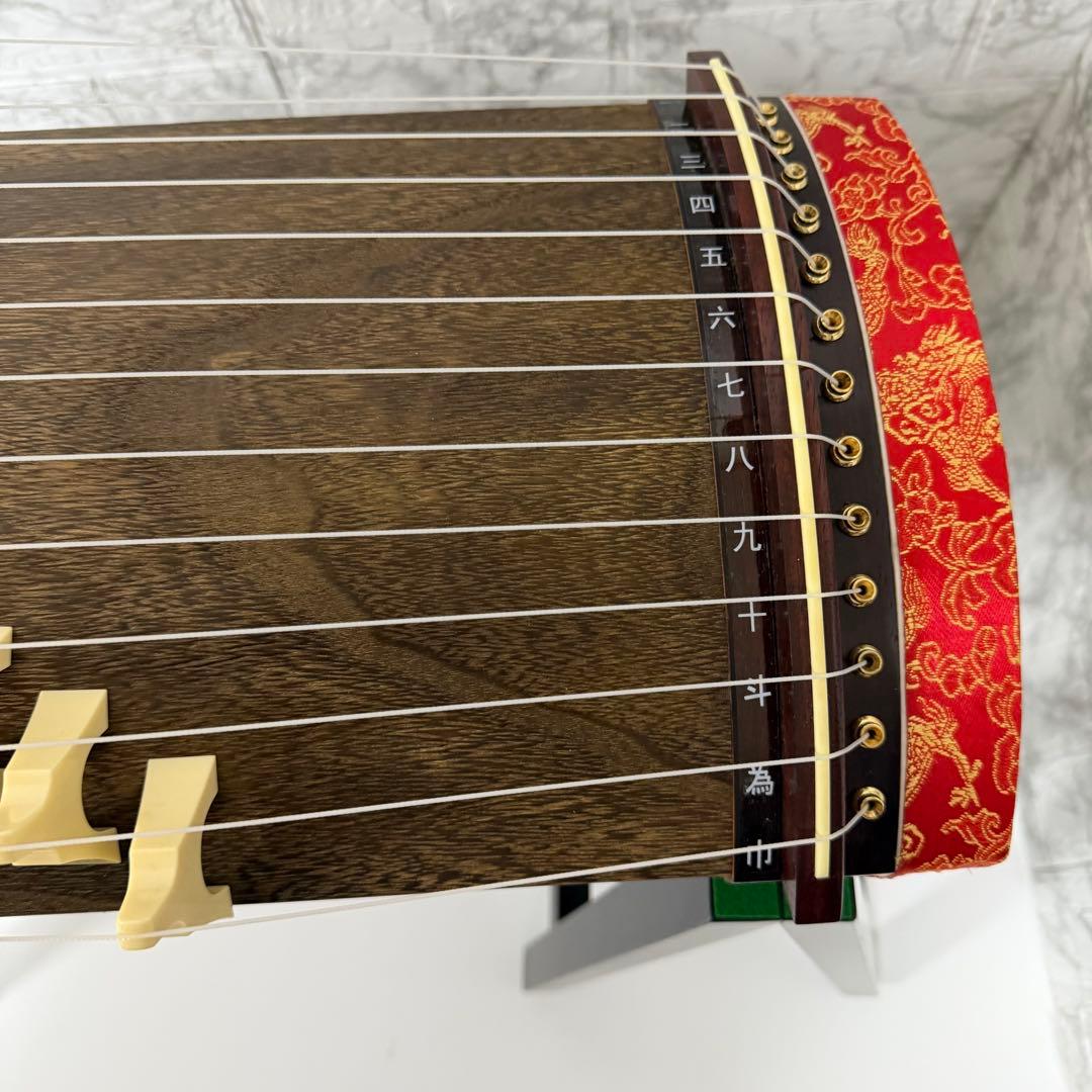 ②美品　ゼンオン 文化箏 上級 13弦 専用スタンド（立奏台）　短琴　柏葉