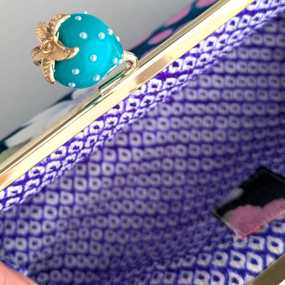 ご予約　　　　　京友禅　苺口金　メガネケース・ペンケース