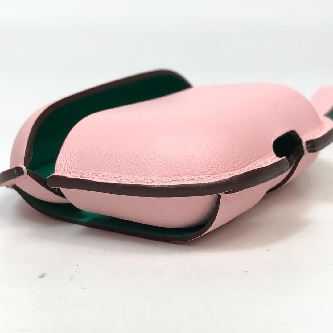 【未使用保管品】1G538 エルメス AirPods Pro ケース ピンク　革