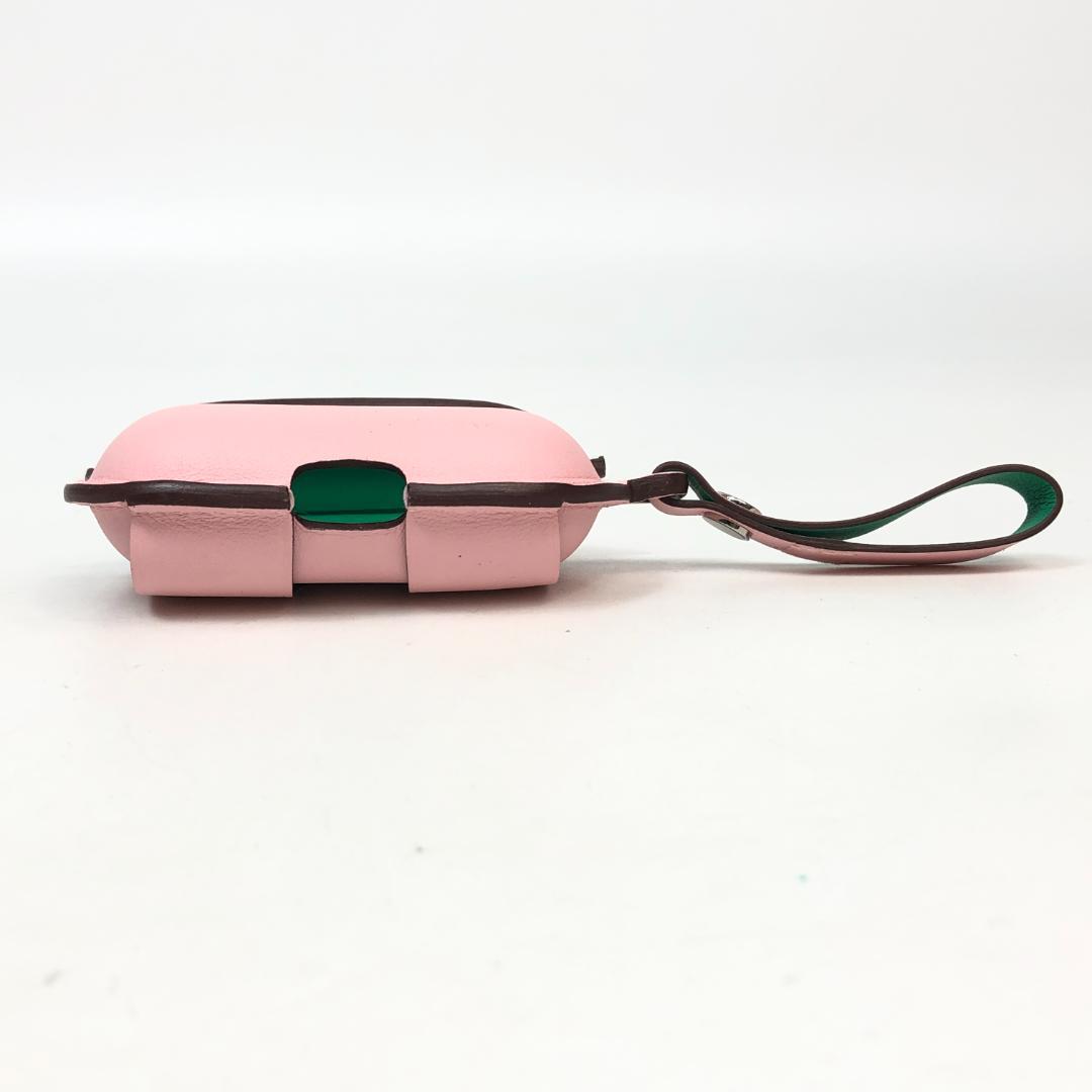 【未使用保管品】1G538 エルメス AirPods Pro ケース ピンク　革