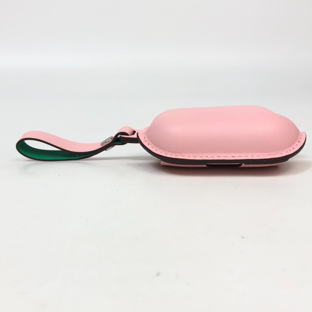 【未使用保管品】1G538 エルメス AirPods Pro ケース ピンク　革