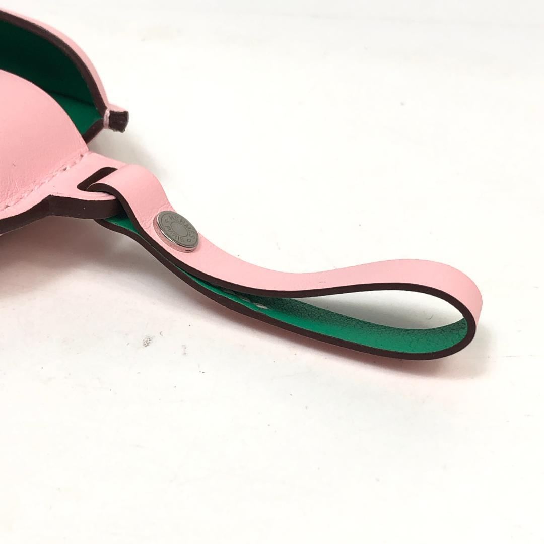 【未使用保管品】1G538 エルメス AirPods Pro ケース ピンク　革