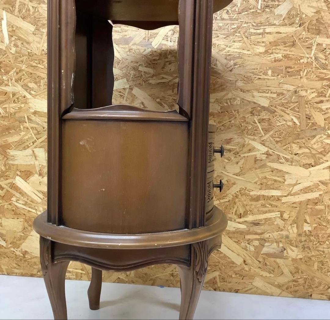 アンティーク調猫脚ラウンドチェスト73cm(Q-22)