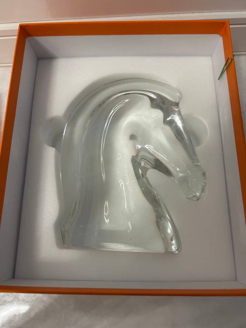 新品エルメス サマルカンド ペーパーウェイト クリスタル 馬　定価以下