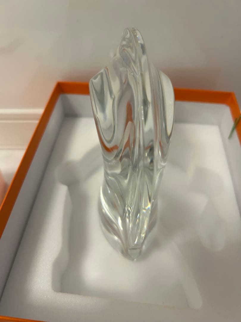 新品エルメス サマルカンド ペーパーウェイト クリスタル 馬　定価以下