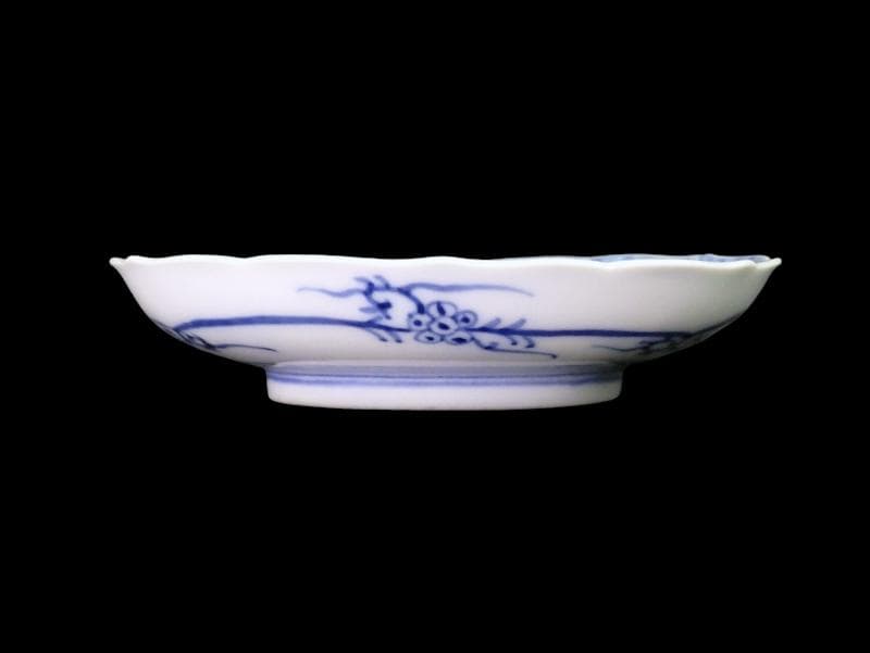 平戸　伊万里　立正堂製　割絵　山水紋の図　4寸皿　５枚　D083AS-DBi