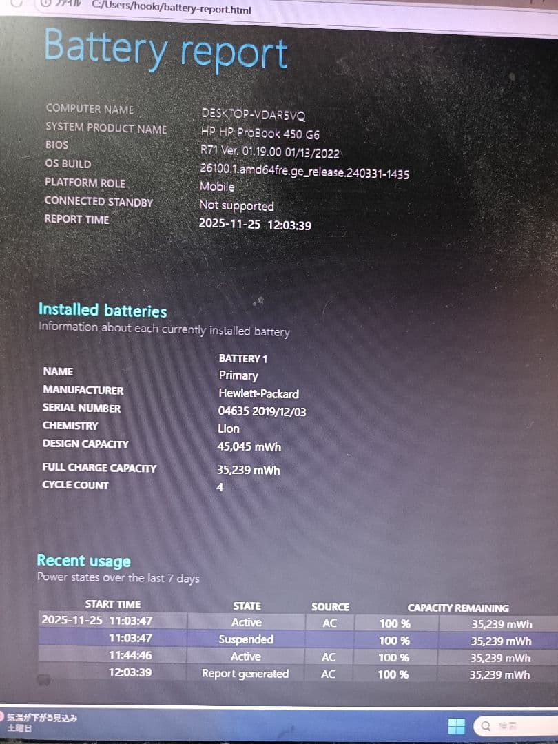 HP ProBook 450 G6 訳有