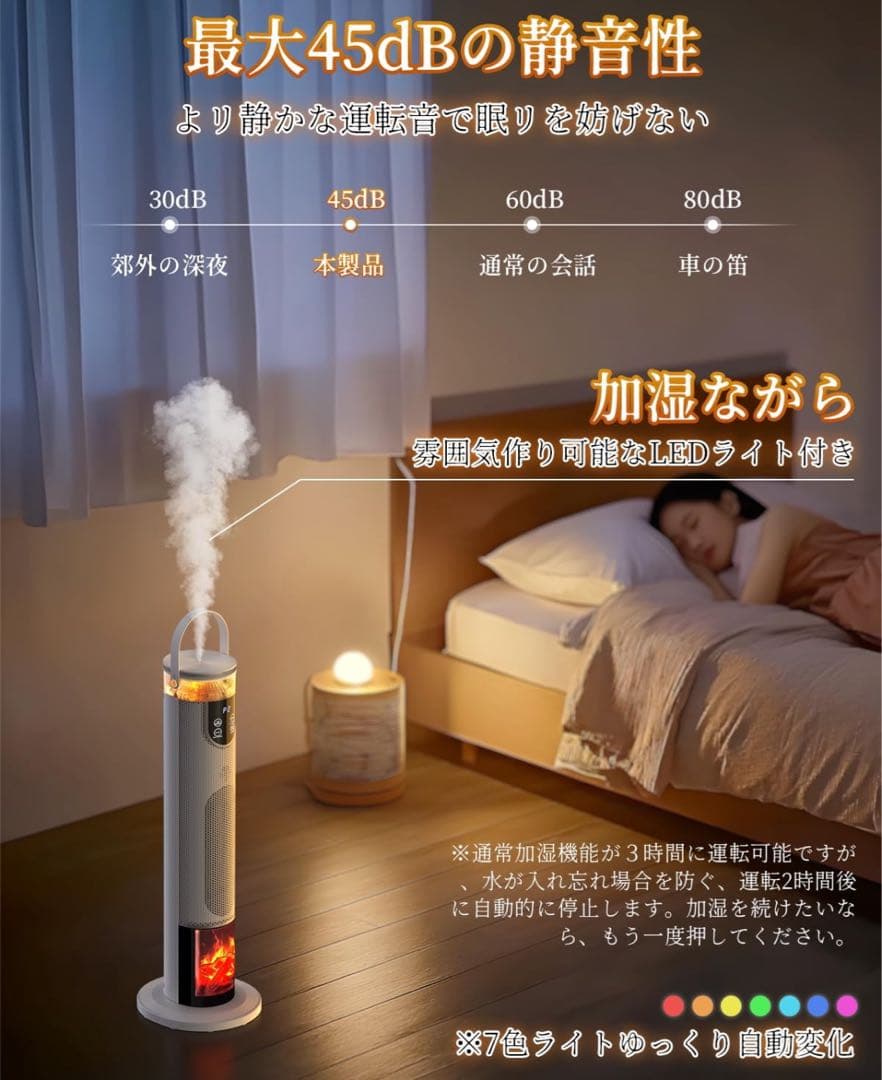2秒速暖　タワー型電気ヒーター　ヒートショック予防　送料込