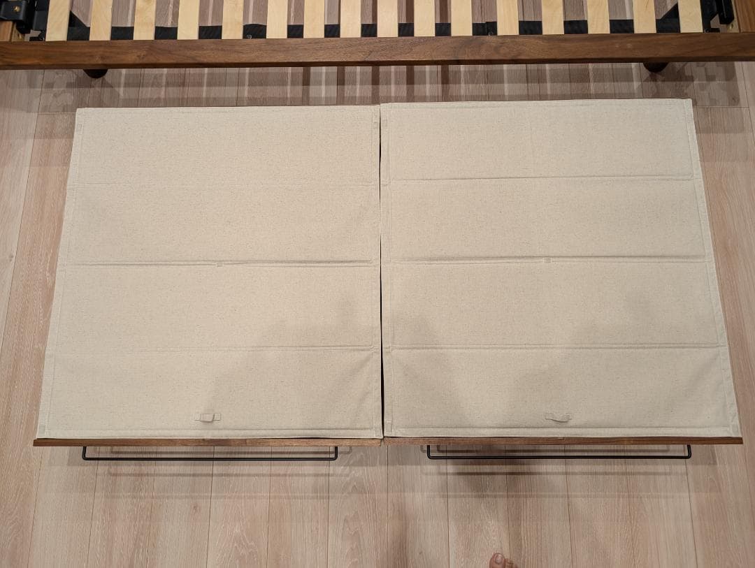 【無印良品】ダブルベッドフレーム+ヘッドボード+マットレス+ベッド下収納