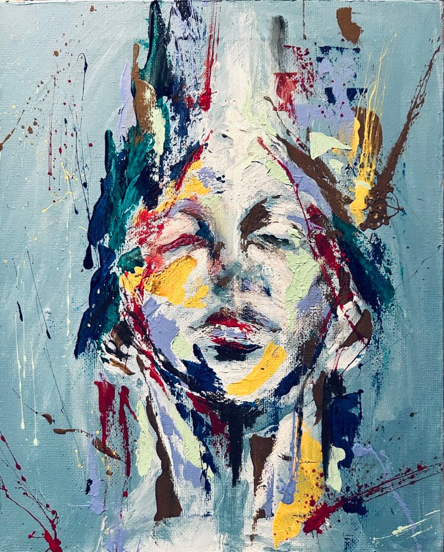 【絵画】乗光【アート】抽象画 人物画 インテリア アクリル画