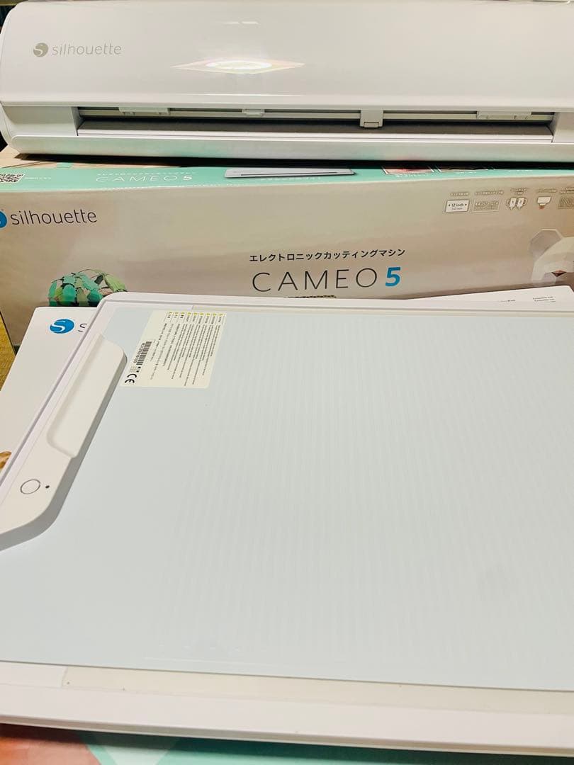 シルエット CAMEO5 ホワイトと静電マット ホワイトのセット
