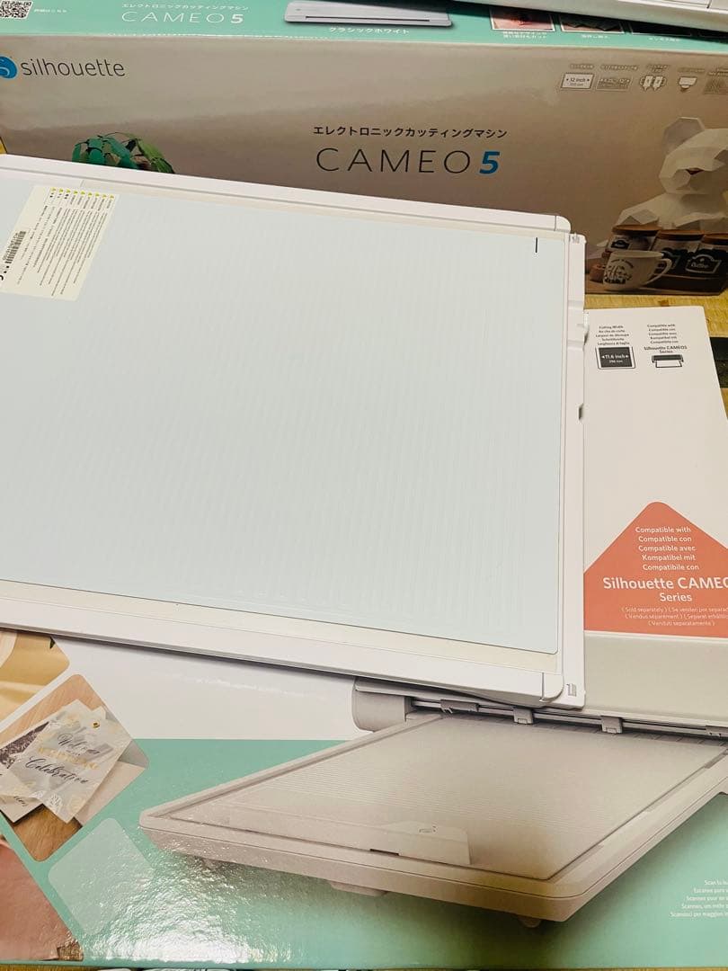 シルエット CAMEO5 ホワイトと静電マット ホワイトのセット