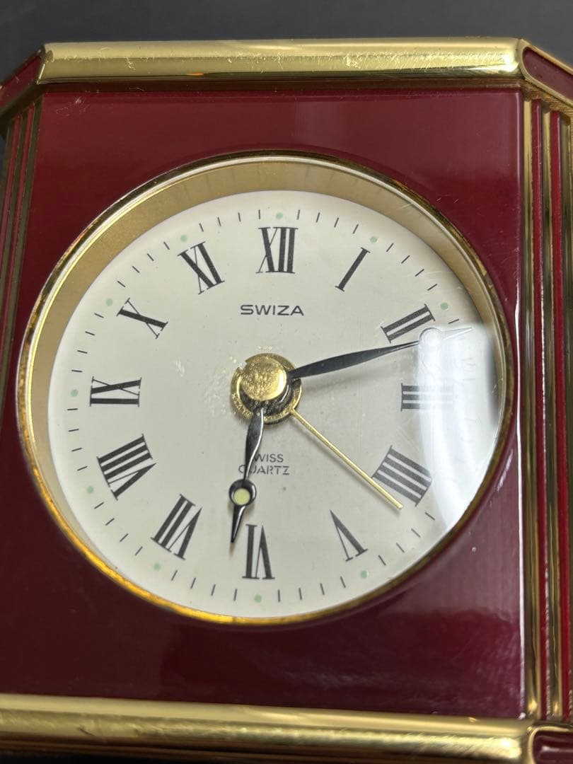 ヴィンテージ Swiza スウィザ 置時計 ゴールド スイス製 アンティーク