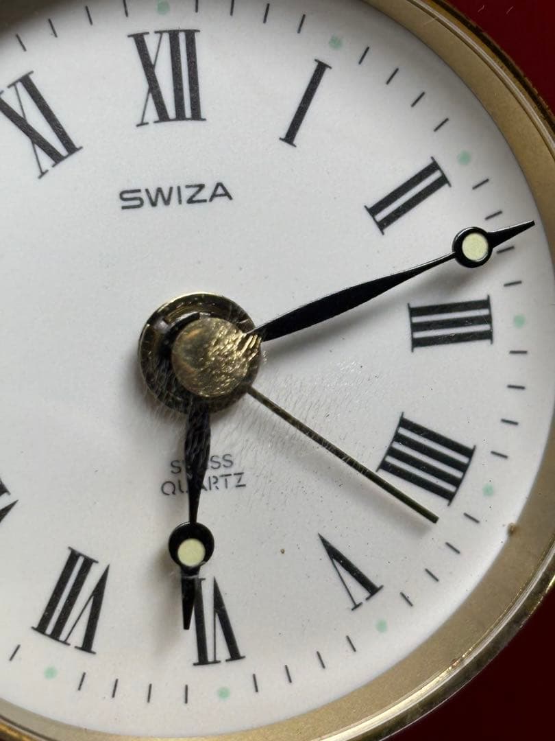 ヴィンテージ Swiza スウィザ 置時計 ゴールド スイス製 アンティーク