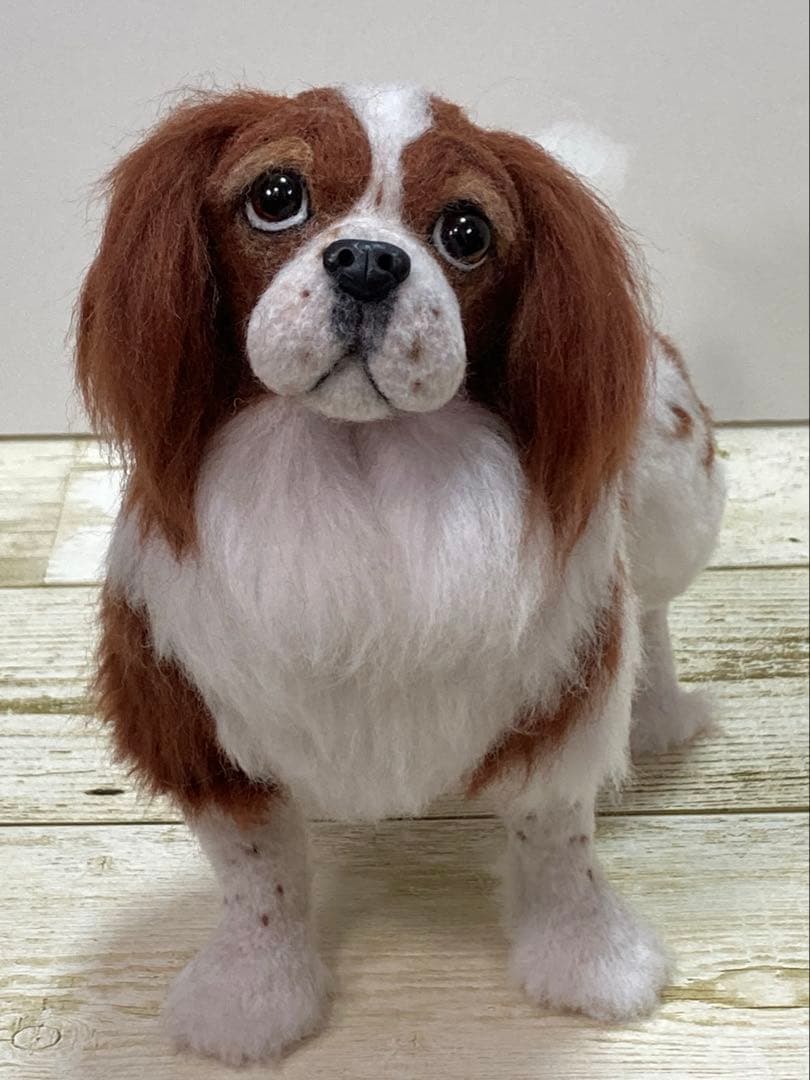 羊毛フェルト　キャバリア　犬