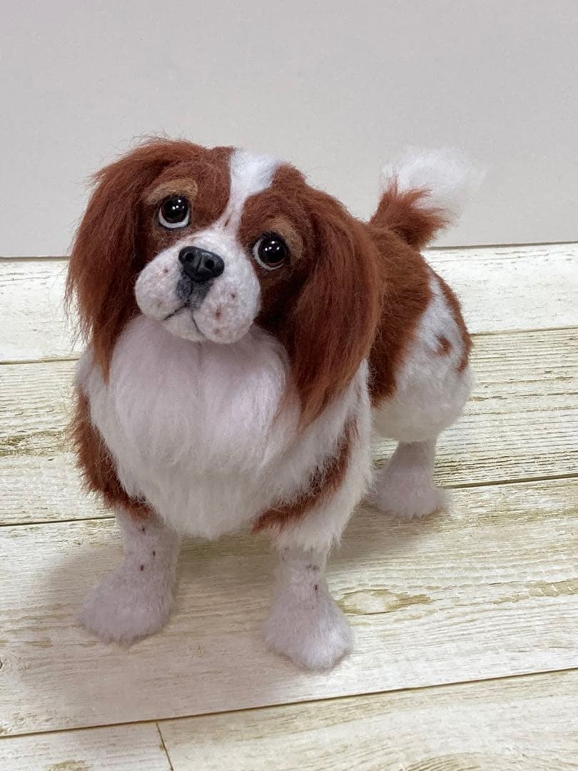 羊毛フェルト　キャバリア　犬