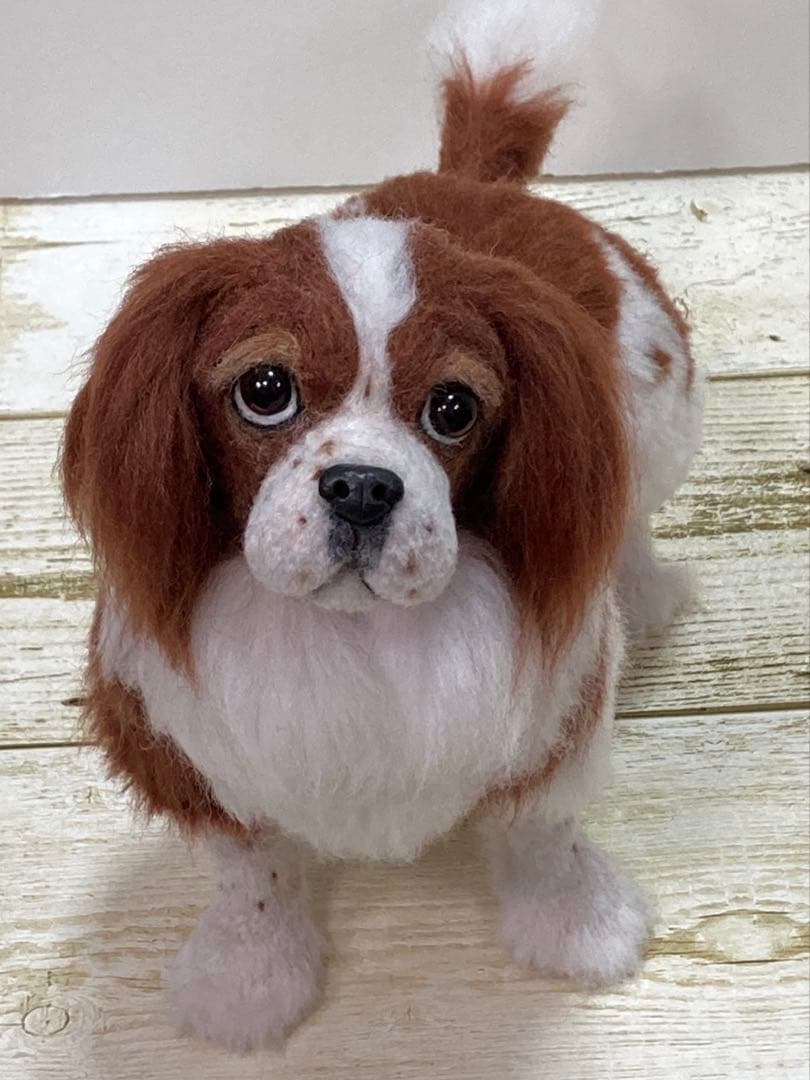 羊毛フェルト　キャバリア　犬