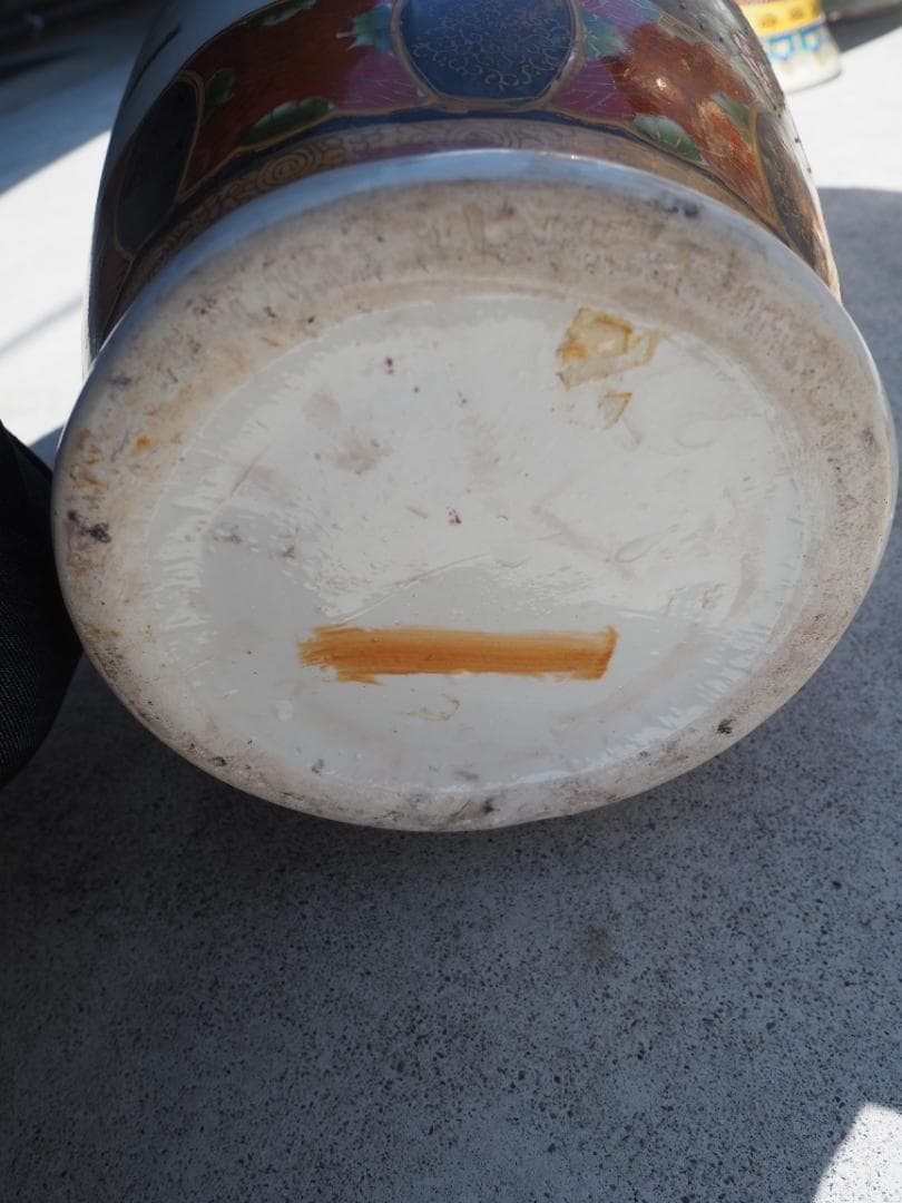 大型花瓶　中国製　女人図　花